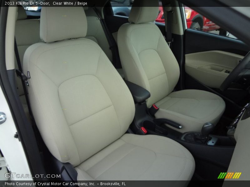Clear White / Beige 2013 Kia Rio EX 5-Door