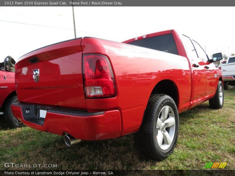 Flame Red / Black/Diesel Gray 2013 Ram 1500 Express Quad Cab