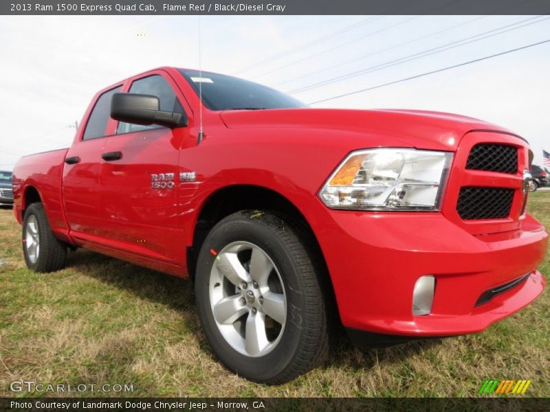 Flame Red / Black/Diesel Gray 2013 Ram 1500 Express Quad Cab