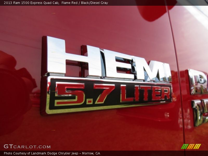 Flame Red / Black/Diesel Gray 2013 Ram 1500 Express Quad Cab