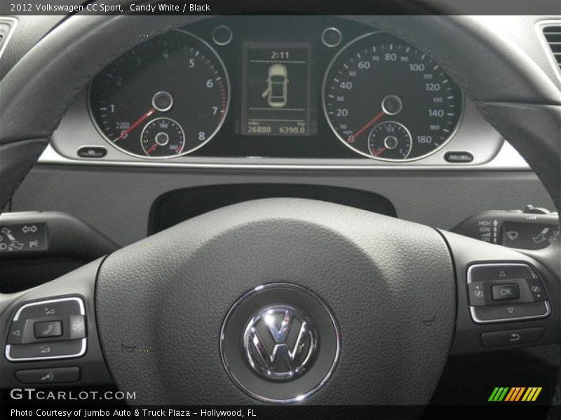 Candy White / Black 2012 Volkswagen CC Sport