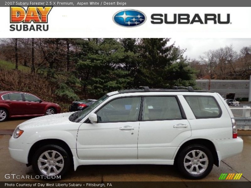 Aspen White / Desert Beige 2007 Subaru Forester 2.5 X Premium
