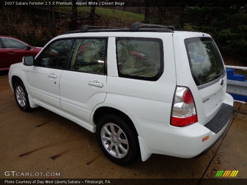 Aspen White / Desert Beige 2007 Subaru Forester 2.5 X Premium