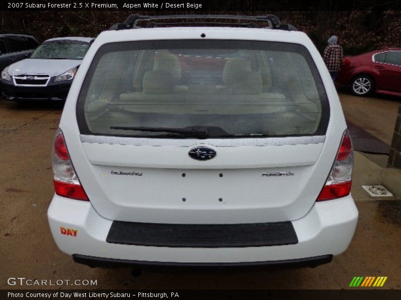 Aspen White / Desert Beige 2007 Subaru Forester 2.5 X Premium
