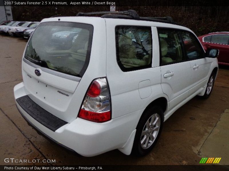 Aspen White / Desert Beige 2007 Subaru Forester 2.5 X Premium