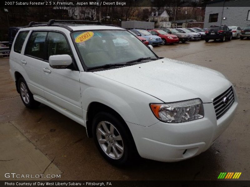 Aspen White / Desert Beige 2007 Subaru Forester 2.5 X Premium