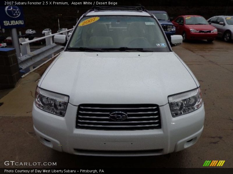 Aspen White / Desert Beige 2007 Subaru Forester 2.5 X Premium