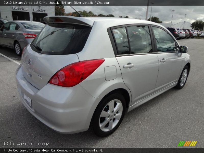 Brilliant Silver Metallic / Charcoal 2012 Nissan Versa 1.8 SL Hatchback