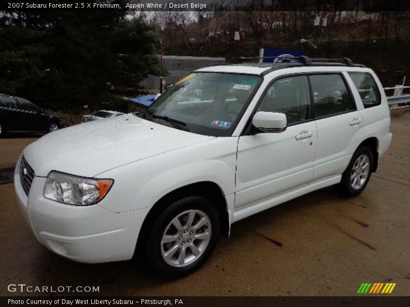 Aspen White / Desert Beige 2007 Subaru Forester 2.5 X Premium