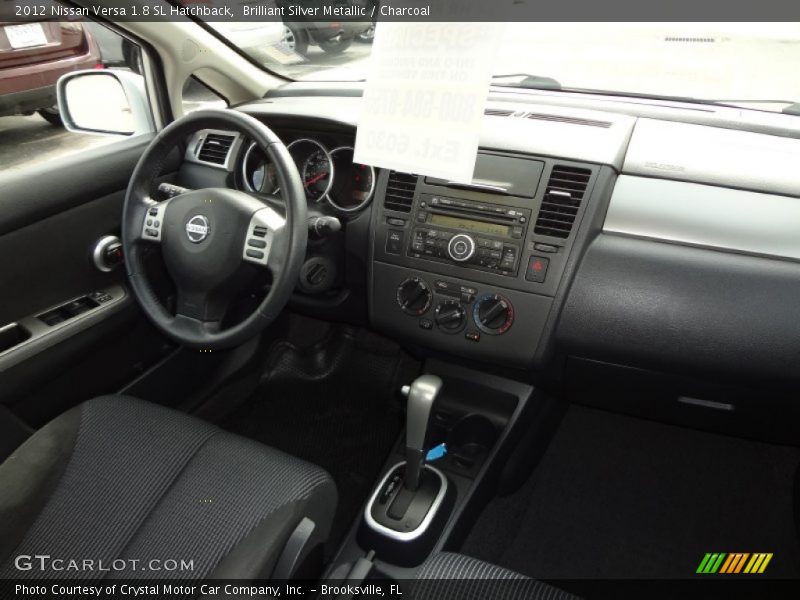 Brilliant Silver Metallic / Charcoal 2012 Nissan Versa 1.8 SL Hatchback