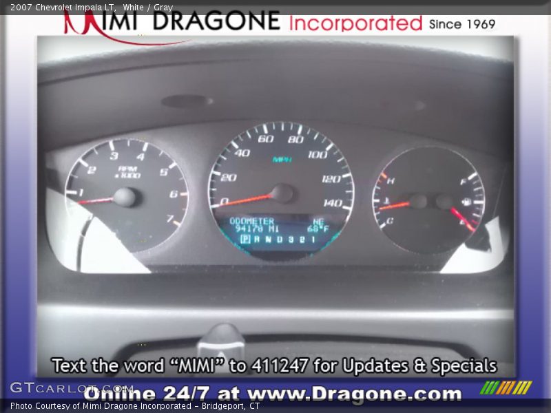 White / Gray 2007 Chevrolet Impala LT