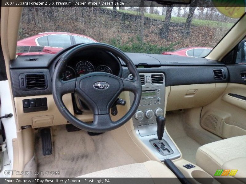 Aspen White / Desert Beige 2007 Subaru Forester 2.5 X Premium
