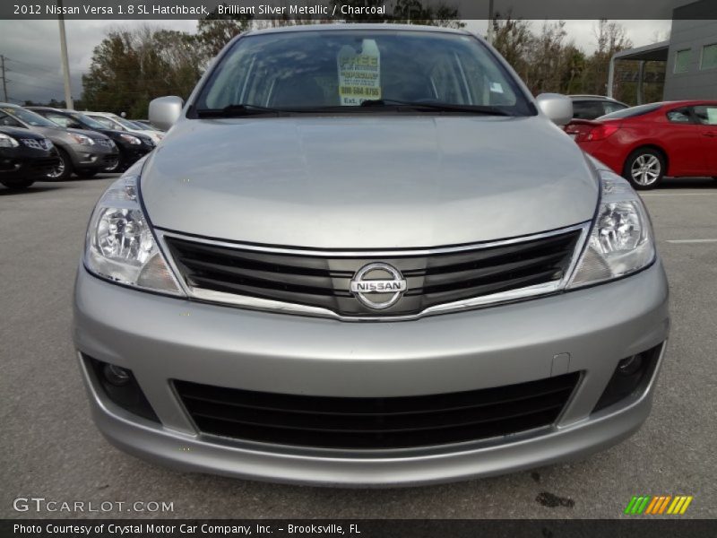 Brilliant Silver Metallic / Charcoal 2012 Nissan Versa 1.8 SL Hatchback