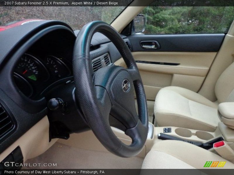 Aspen White / Desert Beige 2007 Subaru Forester 2.5 X Premium