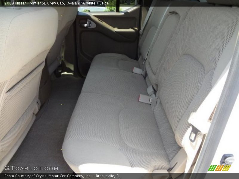 Avalanche White / Beige 2009 Nissan Frontier SE Crew Cab