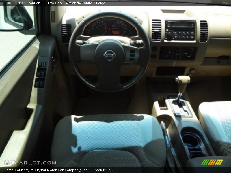 Avalanche White / Beige 2009 Nissan Frontier SE Crew Cab