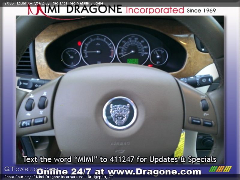Radiance Red Metallic / Stone 2005 Jaguar X-Type 2.5