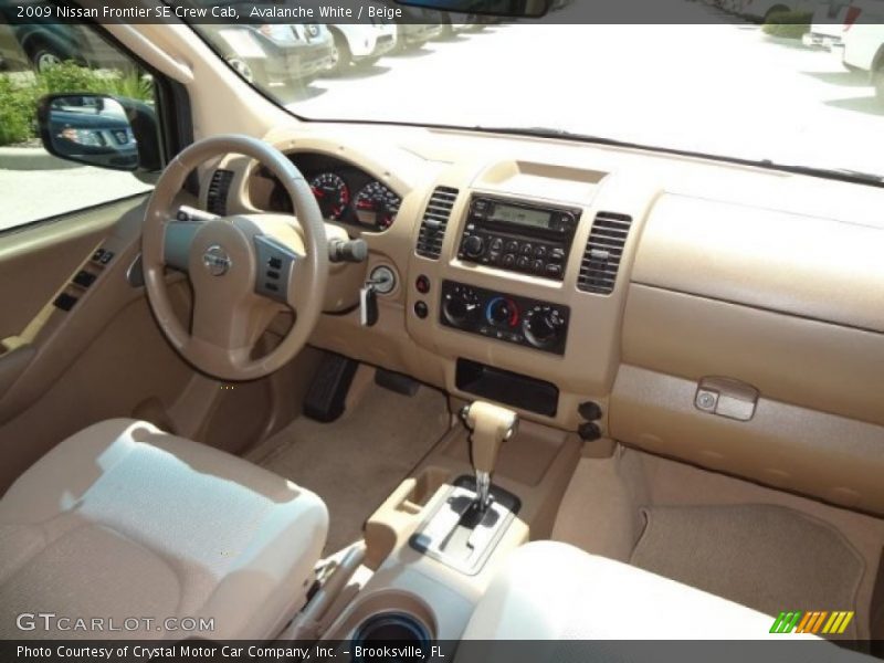 Avalanche White / Beige 2009 Nissan Frontier SE Crew Cab