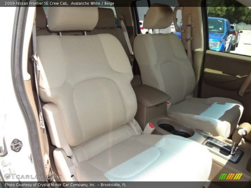 Avalanche White / Beige 2009 Nissan Frontier SE Crew Cab