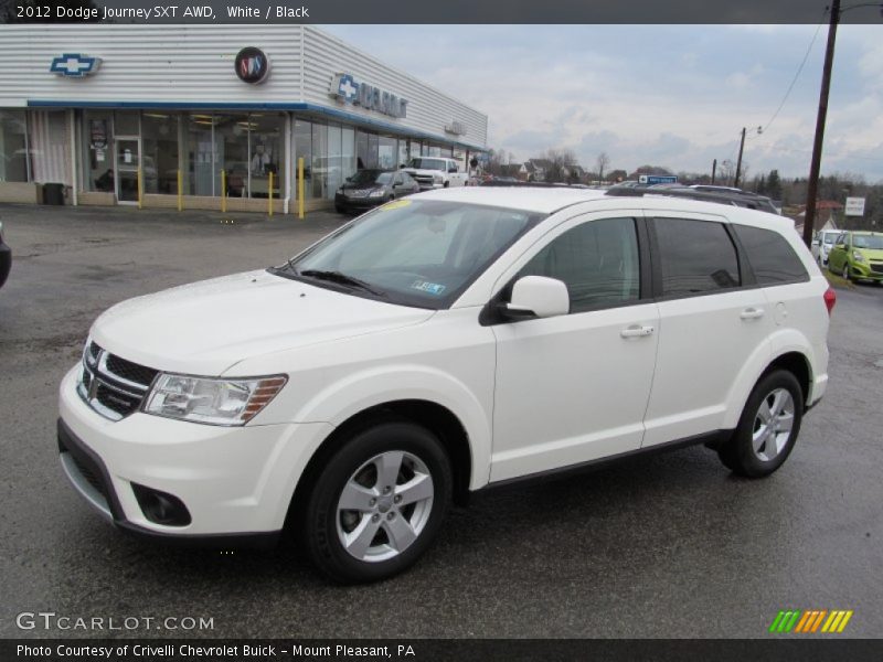 White / Black 2012 Dodge Journey SXT AWD