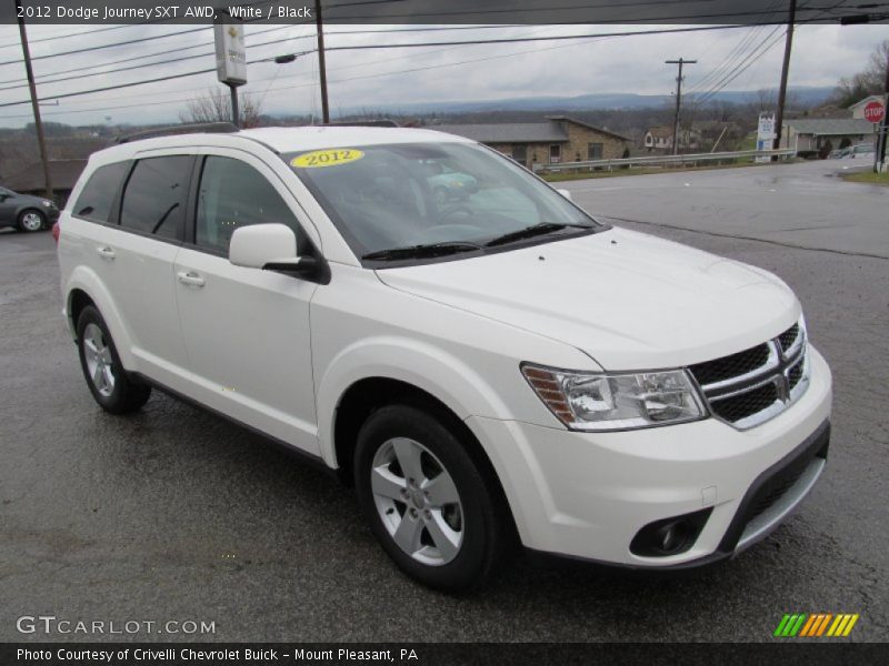 White / Black 2012 Dodge Journey SXT AWD