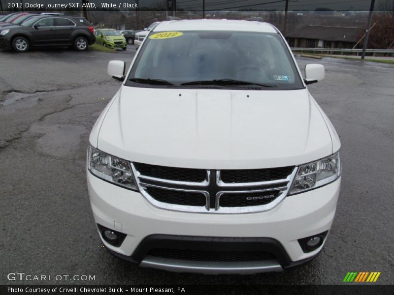 White / Black 2012 Dodge Journey SXT AWD