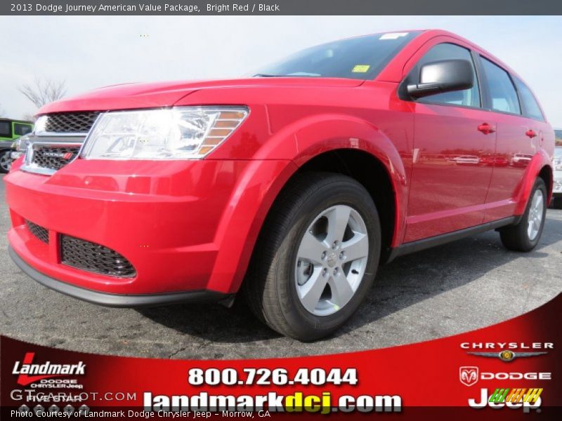 Bright Red / Black 2013 Dodge Journey American Value Package