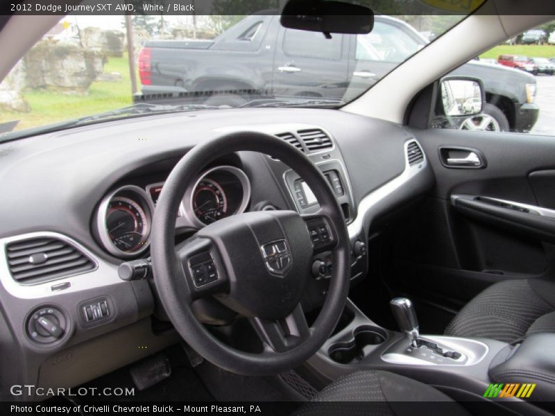 White / Black 2012 Dodge Journey SXT AWD