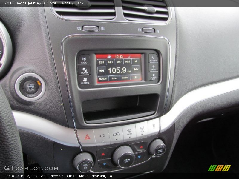 White / Black 2012 Dodge Journey SXT AWD