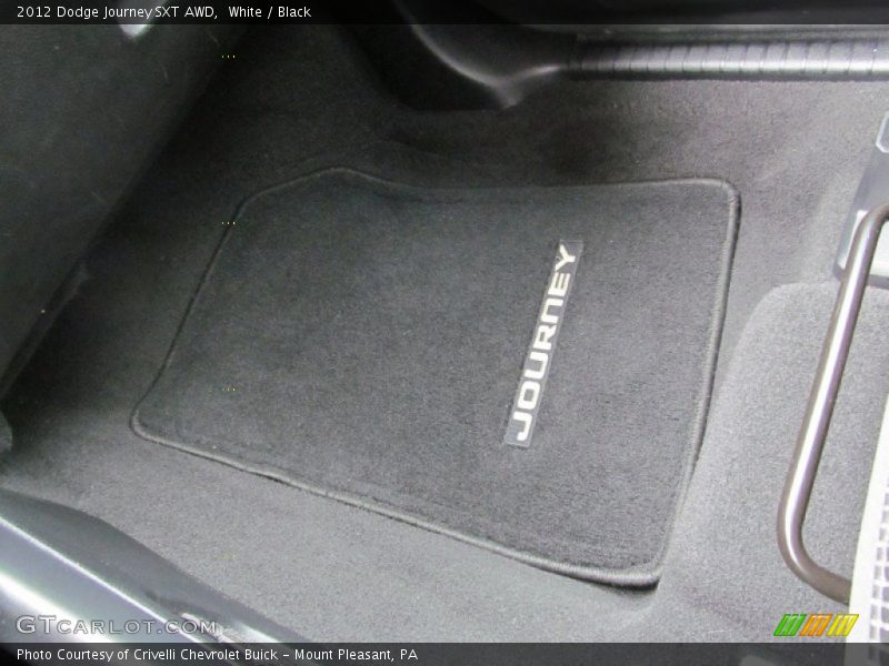 White / Black 2012 Dodge Journey SXT AWD