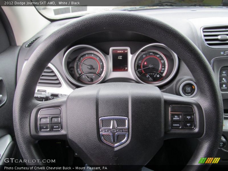 White / Black 2012 Dodge Journey SXT AWD