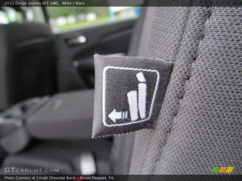 White / Black 2012 Dodge Journey SXT AWD