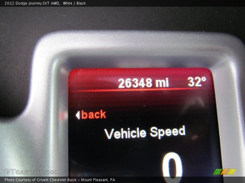 White / Black 2012 Dodge Journey SXT AWD