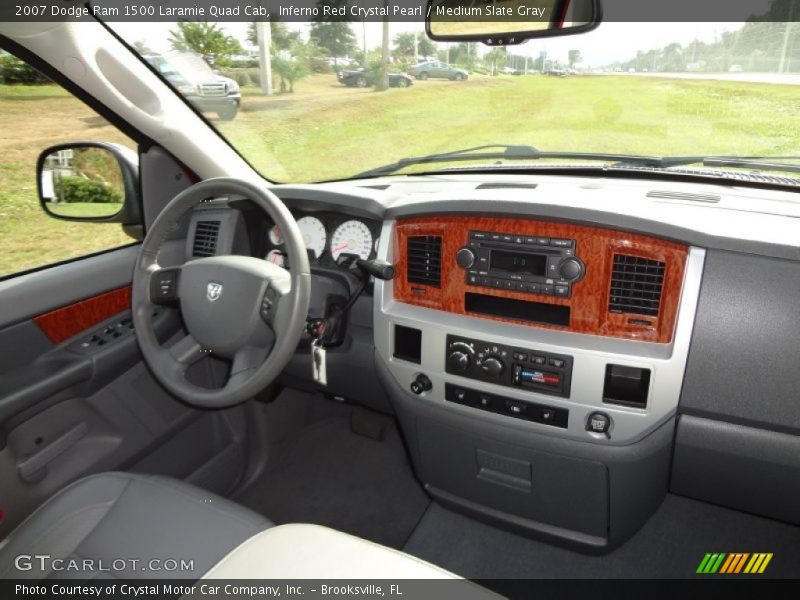 Inferno Red Crystal Pearl / Medium Slate Gray 2007 Dodge Ram 1500 Laramie Quad Cab