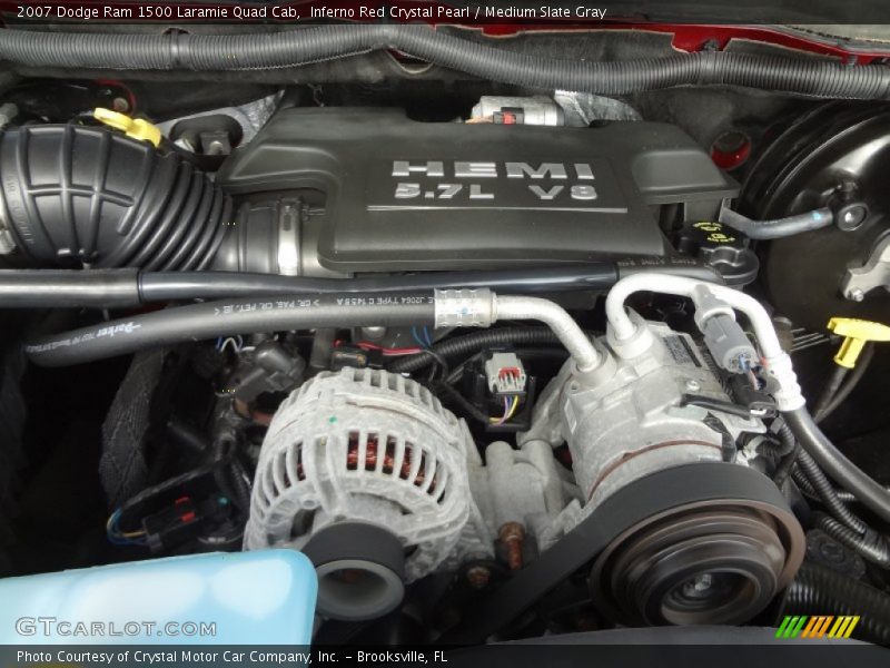 Inferno Red Crystal Pearl / Medium Slate Gray 2007 Dodge Ram 1500 Laramie Quad Cab