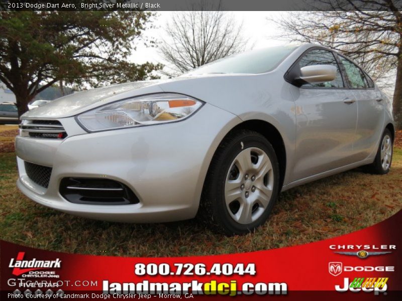 Bright Silver Metallic / Black 2013 Dodge Dart Aero