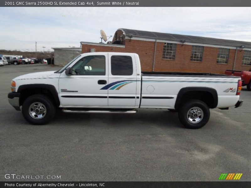  2001 Sierra 2500HD SL Extended Cab 4x4 Summit White