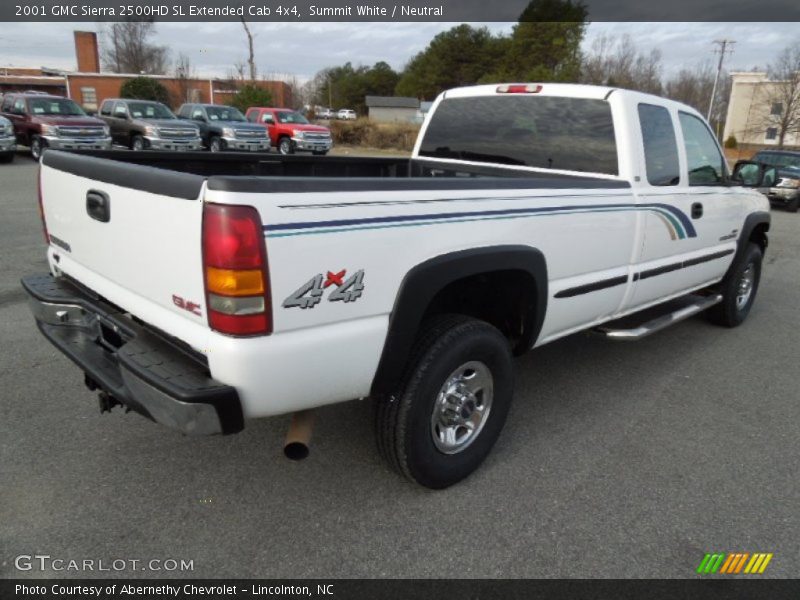 Summit White / Neutral 2001 GMC Sierra 2500HD SL Extended Cab 4x4