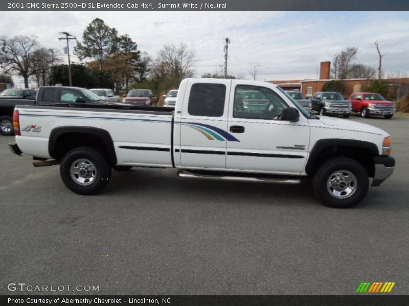 Summit White / Neutral 2001 GMC Sierra 2500HD SL Extended Cab 4x4