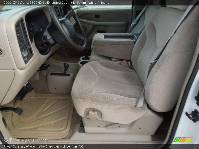 Summit White / Neutral 2001 GMC Sierra 2500HD SL Extended Cab 4x4