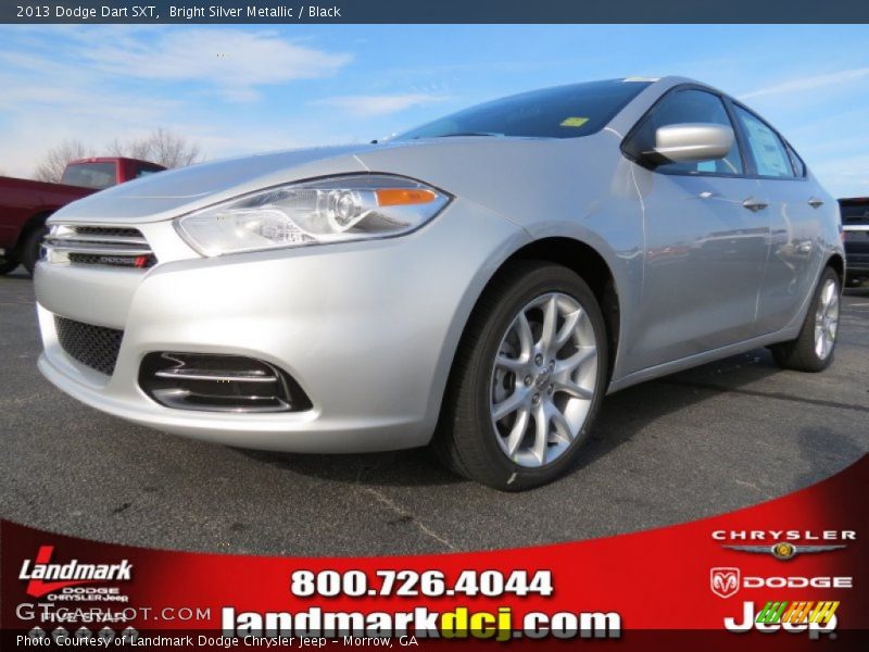 Bright Silver Metallic / Black 2013 Dodge Dart SXT