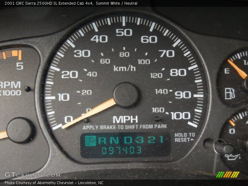 Summit White / Neutral 2001 GMC Sierra 2500HD SL Extended Cab 4x4