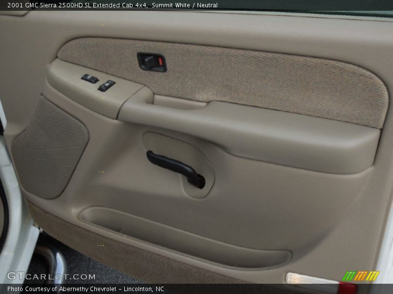 Summit White / Neutral 2001 GMC Sierra 2500HD SL Extended Cab 4x4