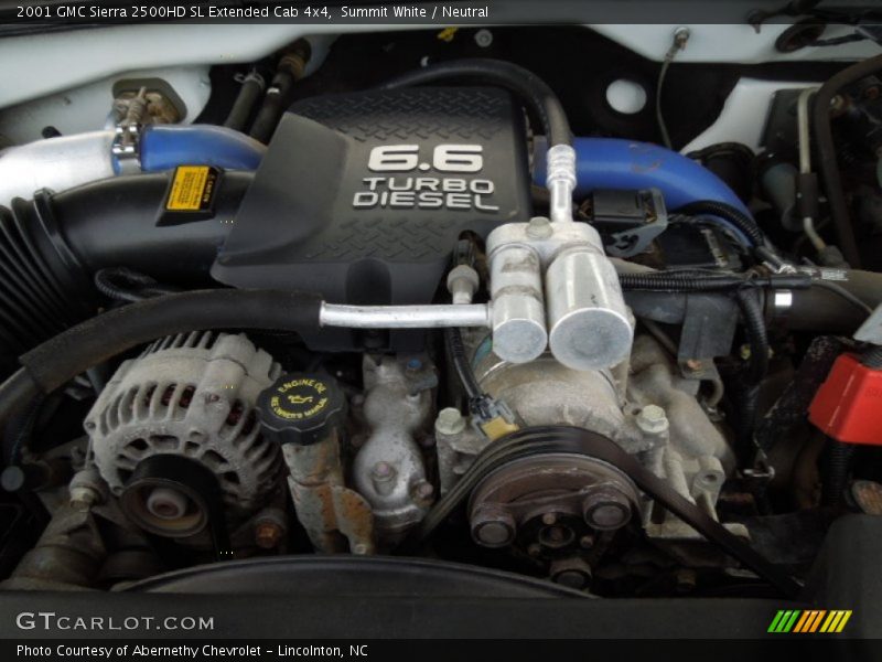 Summit White / Neutral 2001 GMC Sierra 2500HD SL Extended Cab 4x4