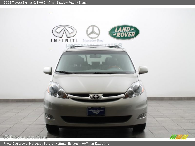 Silver Shadow Pearl / Stone 2008 Toyota Sienna XLE AWD