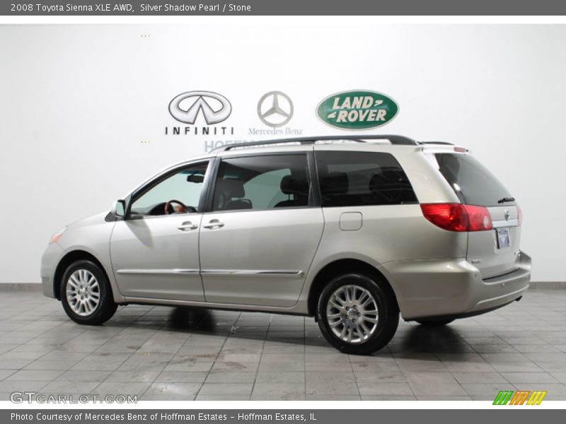 Silver Shadow Pearl / Stone 2008 Toyota Sienna XLE AWD