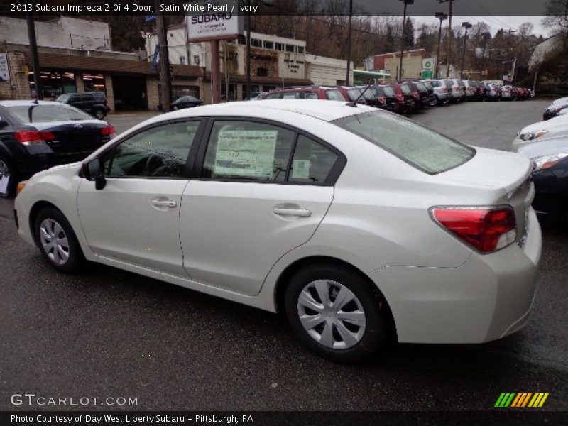 Satin White Pearl / Ivory 2013 Subaru Impreza 2.0i 4 Door