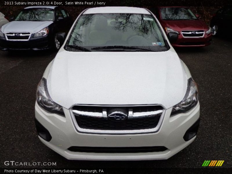 Satin White Pearl / Ivory 2013 Subaru Impreza 2.0i 4 Door