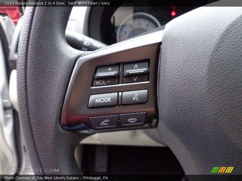 Controls of 2013 Impreza 2.0i 4 Door