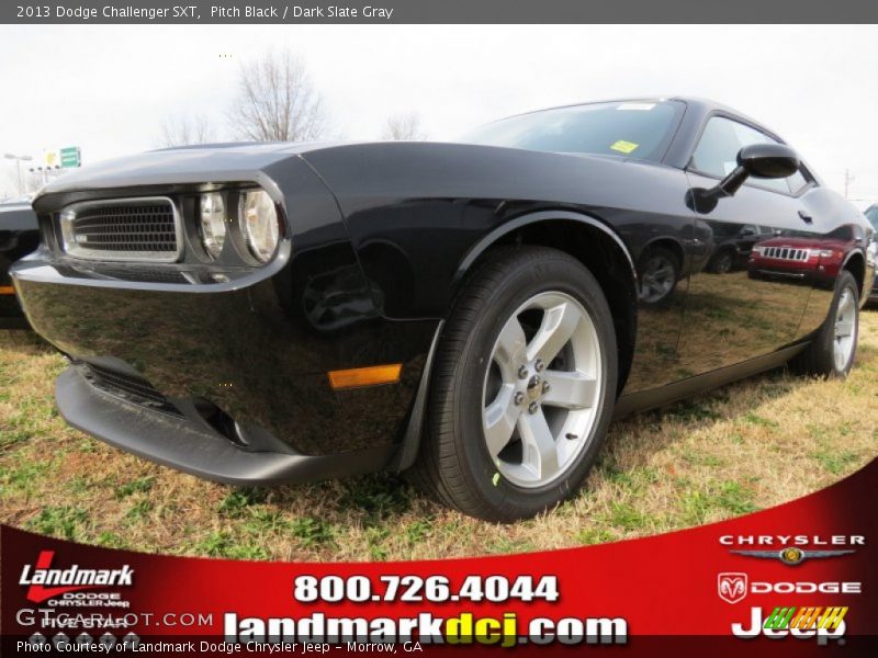 Pitch Black / Dark Slate Gray 2013 Dodge Challenger SXT
